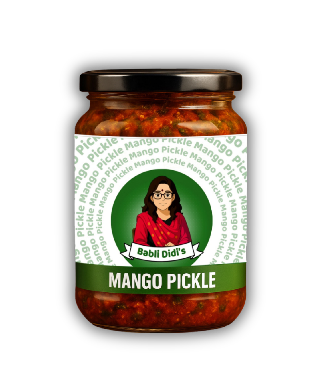 Homemade aam ka achar in glass jar - Babli Didi's traditional ghar ka mango pickle recipe